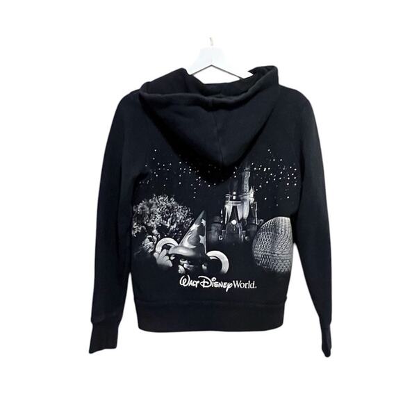 Disney Parks Authentic Tops - Walt Disney World Disney Parks Women's Black Castle Hat Epcot Hoodie Sweatshirt